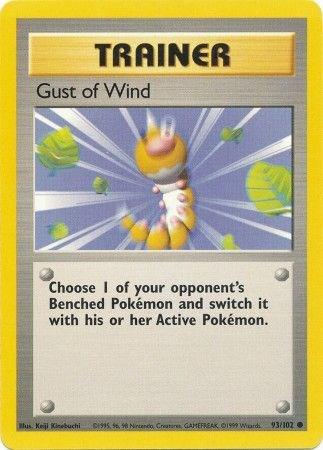 Gust of Wind #93 Pokemon Base Set Unlimited (MP) image 0