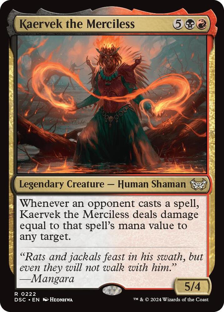 Kaervek the Merciless #222 Magic Duskmourn: House of Horror Commander image 0