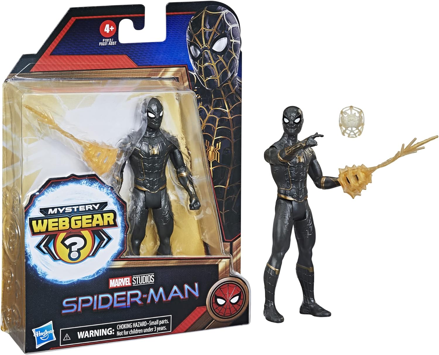 Marvel Spider-Man 6-Inch Mystery Web Gear Black and Gold Suit image 0