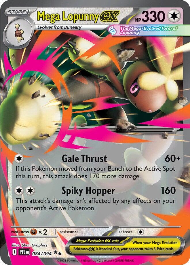 Mega Lopunny ex #84 Pokemon Phantasmal Flames image 0