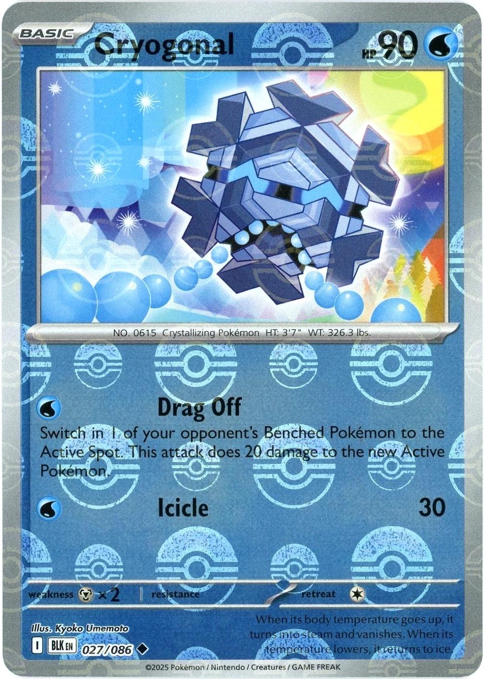 Cryogonal [Poke Ball] #27 Pokemon Black Bolt image 0