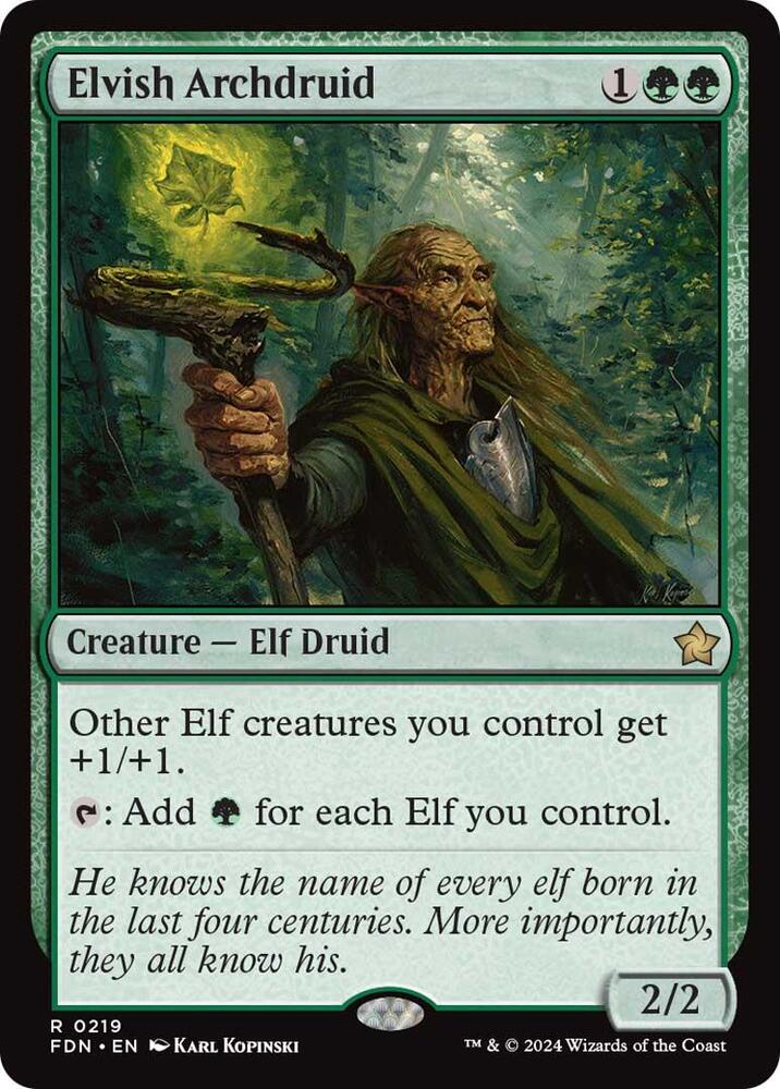 Elvish Archdruid #219 Magic Foundations image 0