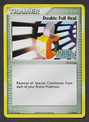 Double Full Heal [Stamped Holo] #77 Pokemon Crystal Guardians (LP) image 0