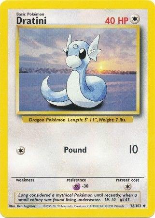 Dratini #26 Pokemon Base Set Unlimited (HP) image 0