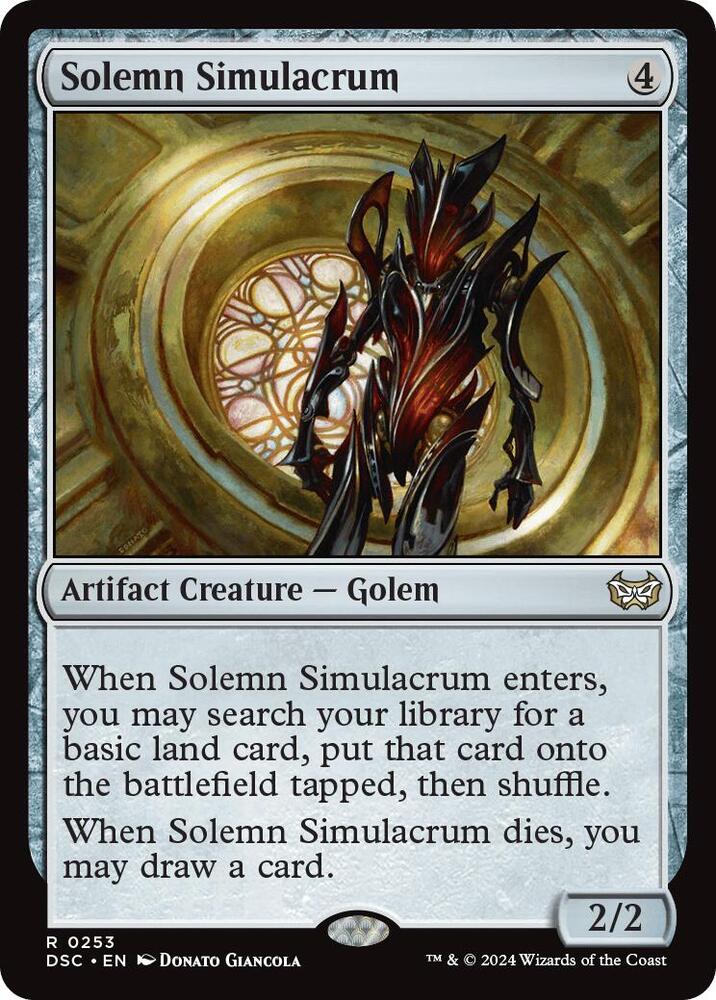 Solemn Simulacrum #253 Magic Duskmourn: House of Horror Commander image 0