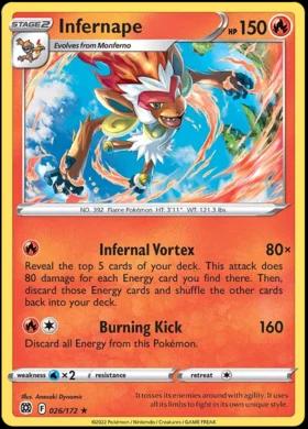 Infernape [Holo] #26 Pokemon Brilliant Stars image 0