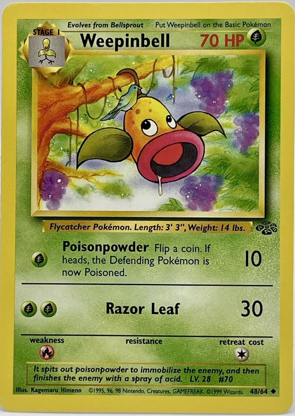 Weepinbell #48 Pokemon Jungle (LP) image 0