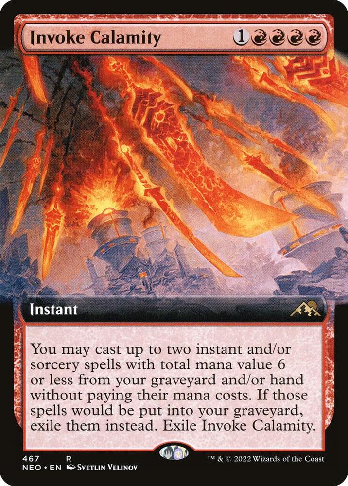 Invoke Calamity [Extended Art] #467 Magic Kamigawa: Neon Dynasty image 0