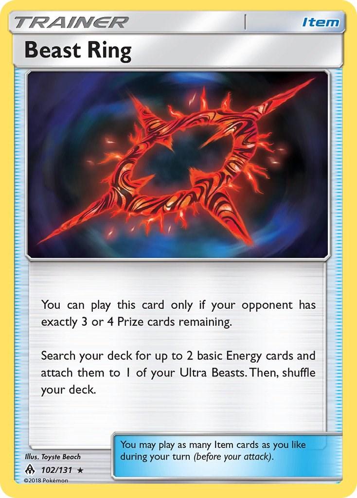 Beast Ring #102 Pokemon Forbidden Light image 0