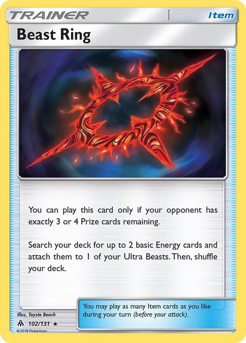 Beast Ring #102 Pokemon Forbidden Light image 0