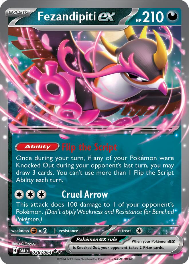 Fezandipiti ex #38 Pokemon Shrouded Fable image 0