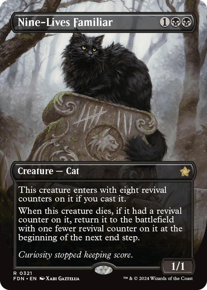 Nine-Lives Familiar [Borderless] #321 Magic Foundations image 0