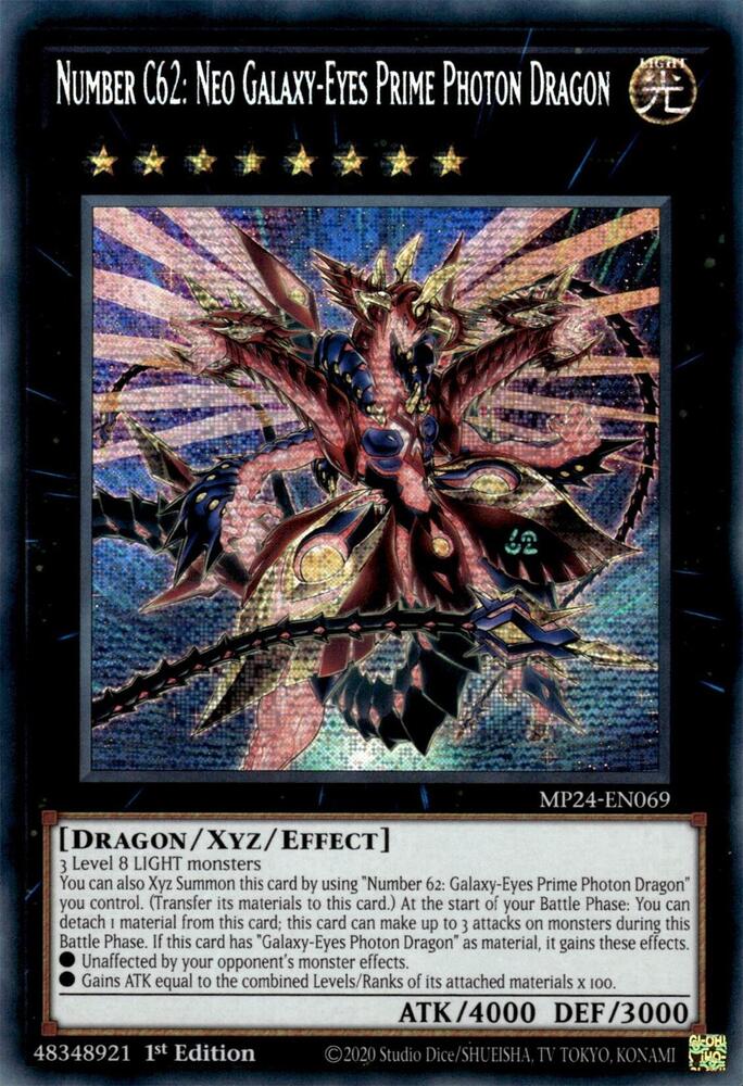 Number C62: Neo Galaxy-Eyes Prime Photon Dragon MP24-EN069 image 0