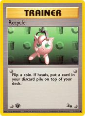 Recycle [1st Edition] #61 Pokemon Fossil (MP) image 0