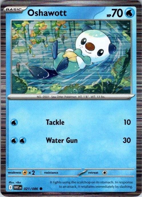 Oshawott [Poster Holo] #21 Pokemon White Flare image 0