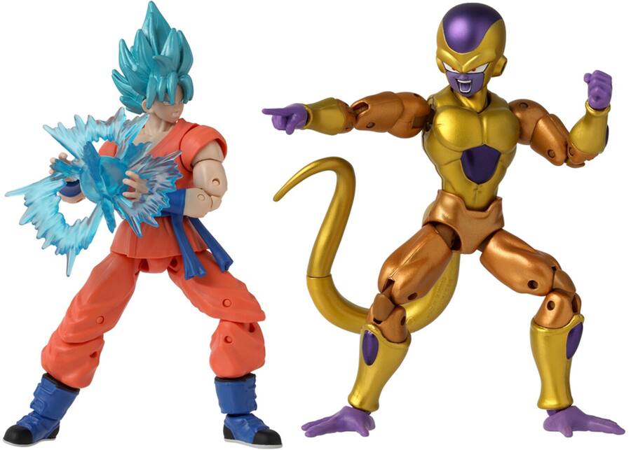 Dragon Ball Super: Dragon Stars Series Battle Pack- Super Saiyan Blue Goku VS. Golden Frieza Action Figure 2 PK