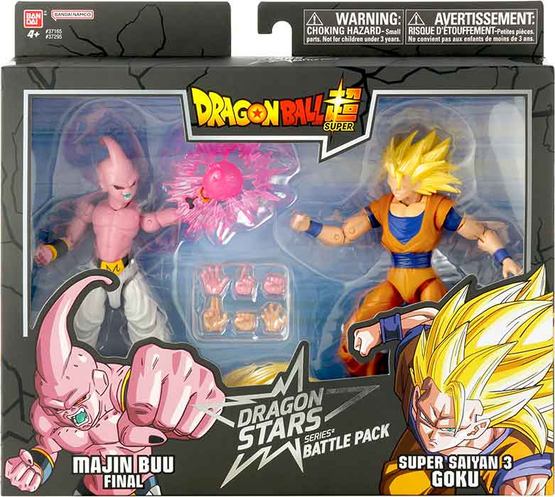 Dragon Ball Super: Dragon Stars Series Battle Pack- Majin Buu Final vs. Super Saiyan 3 Goku [Battle Damage Ver.] Action Figure