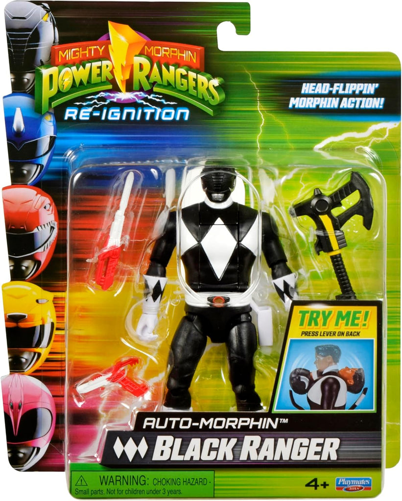 Power Rangers Re-Ignition 6" Action Figure Auto Morphin - Black Ranger image 0
