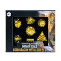 D&D Officially Licensed Dragon Scale Metal Dice Set: Gold