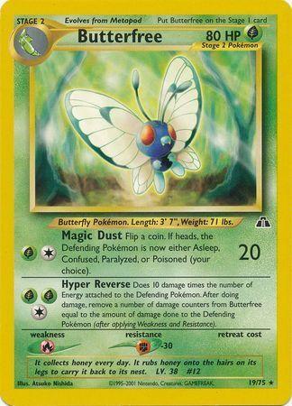 Butterfree #19 Pokemon Neo Discovery Unlimited (MP) image 0