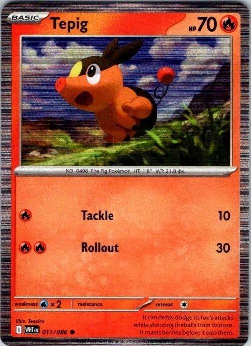Tepig [Poster Holo] #11 Pokemon White Flare image 0