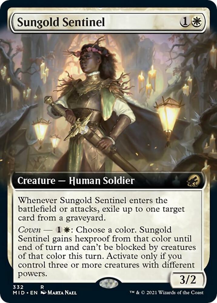 Sungold Sentinel [Extended Art] #332 Magic Innistrad: Midnight Hunt image 0