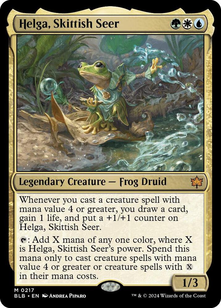 Helga, Skittish Seer #217 Magic Bloomburrow image 0