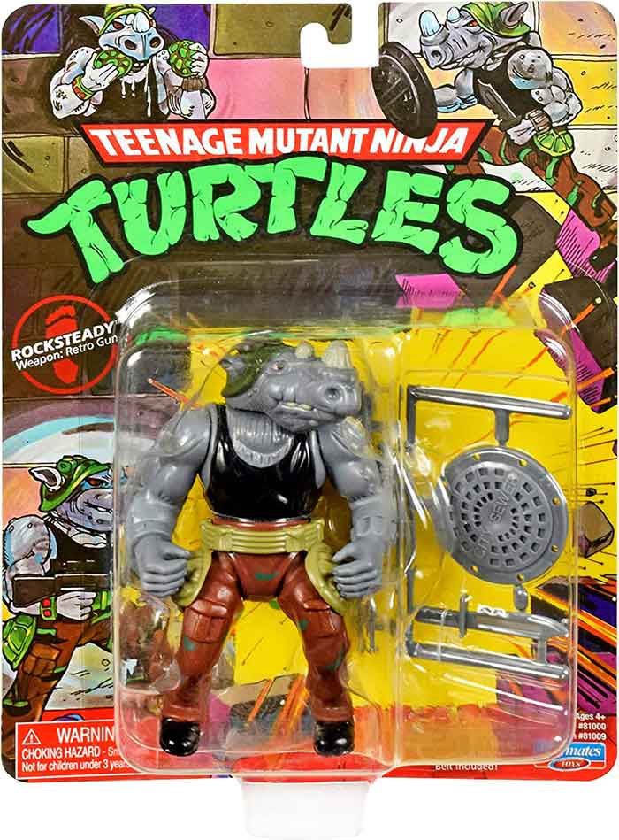 TMNT 5 Inch Action Figure Retro Rotocast Wave 2 - Rocksteady image 0