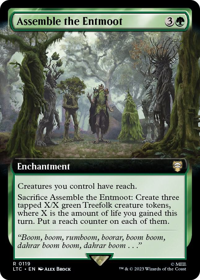 Assemble the Entmoot [Extended Art] #119 Magic Lord of the Rings Commander image 0