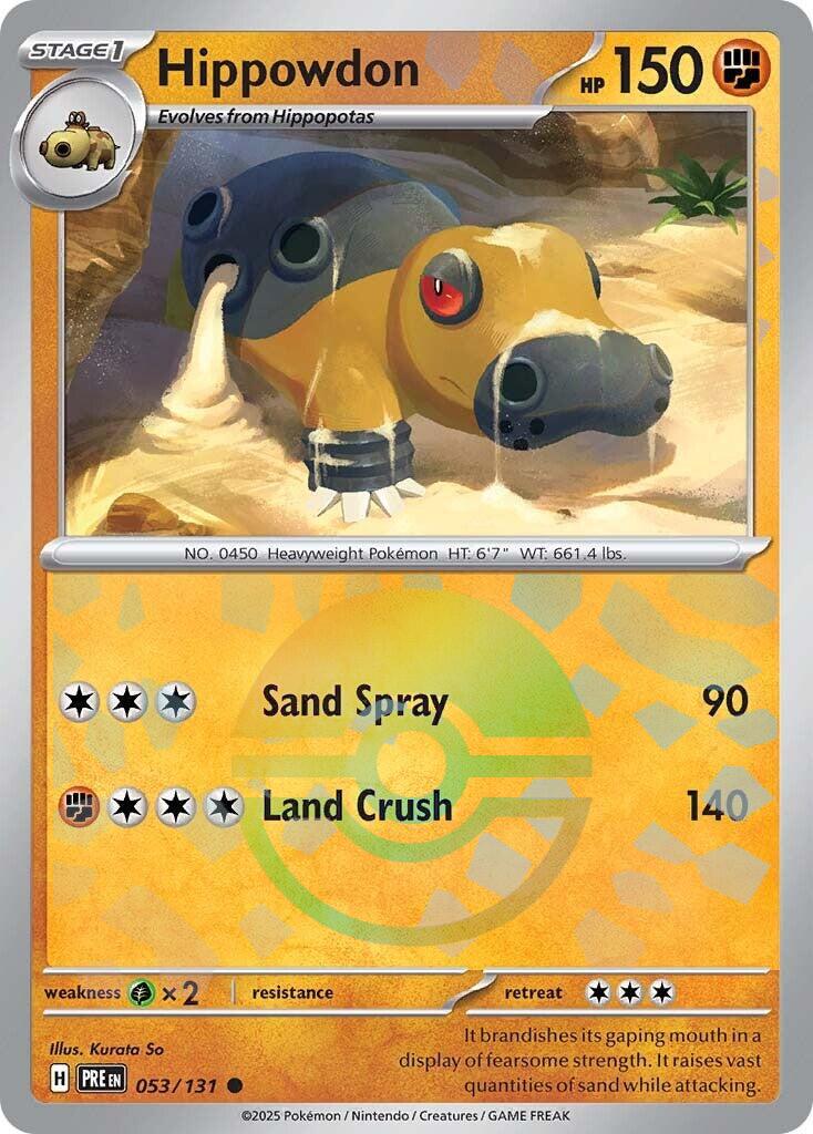 Hippowdon [Poke Ball] #53 Pokemon Prismatic Evolutions image 0