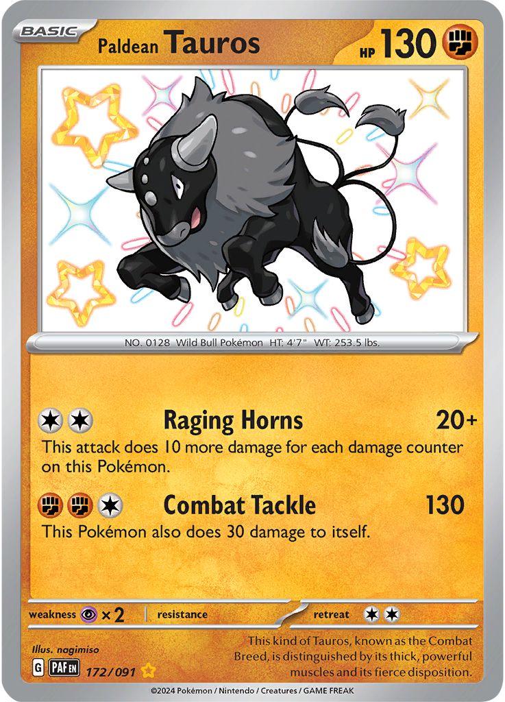 Paldean Tauros #172 Pokemon Paldean Fates image 0