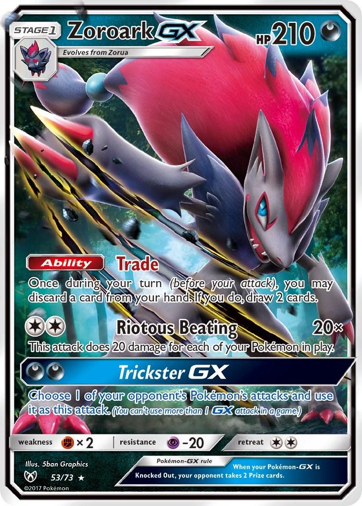 Zoroark GX #53 Pokemon Shining Legends (MP) image 0