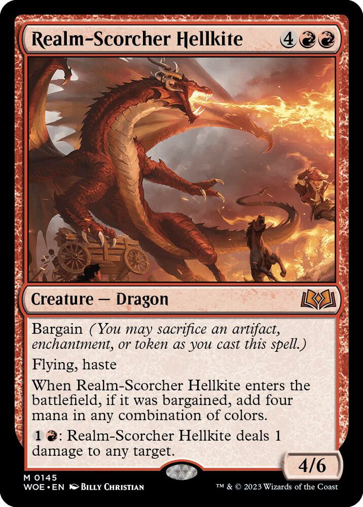 Realm-Scorcher Hellkite [Foil] #145 Magic Wilds of Eldraine image 0