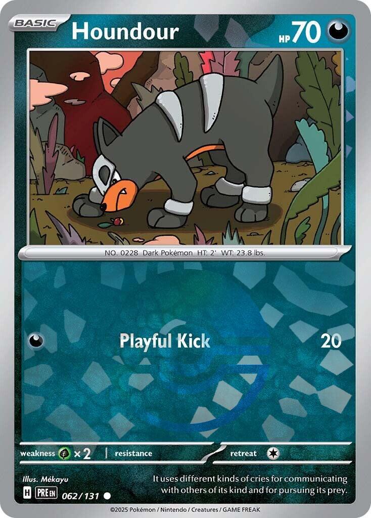 Houndour [Poke Ball] #62 Pokemon Prismatic Evolutions image 0