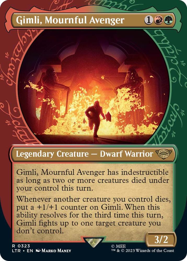 Gimli, Mournful Avenger [Showcase] #323 Magic Lord of the Rings image 0