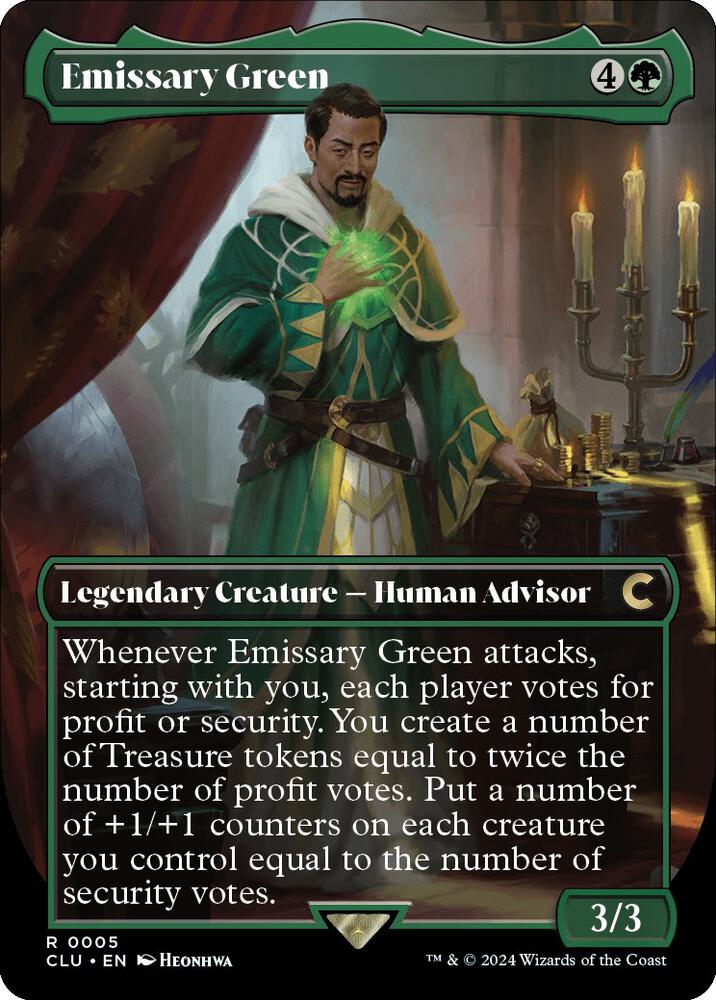 Emissary Green [Borderless] #5 Magic Ravnica: Clue Edition image 0