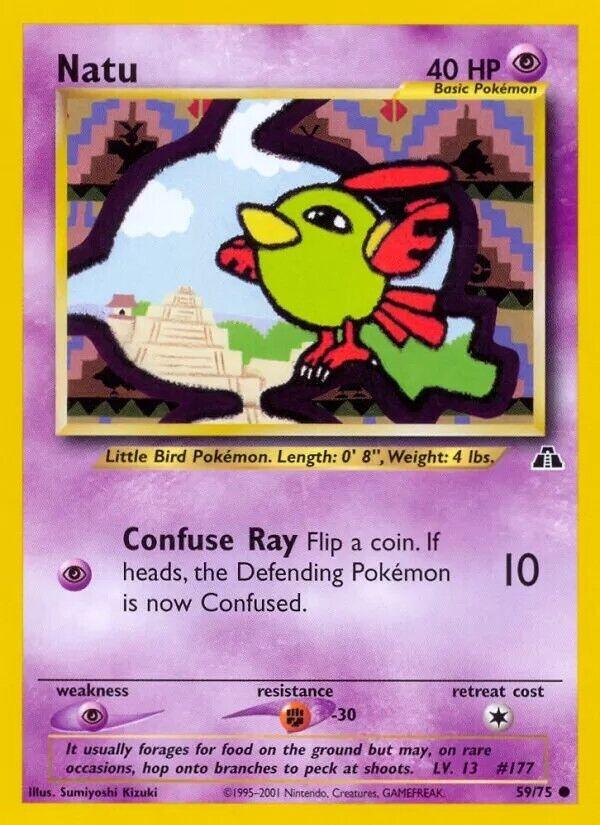 Natu #59 Pokemon Neo Discovery Unlimited (MP) image 0
