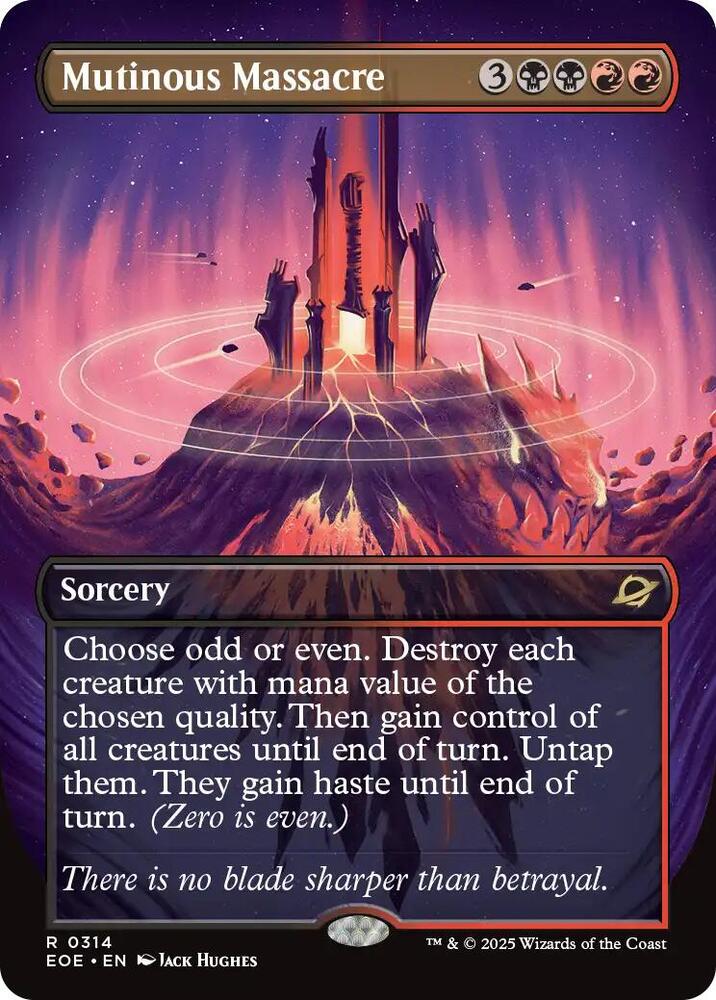 Mutinous Massacre [Borderless Foil] #314 Magic Edge of Eternities image 0