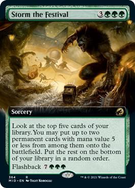 Storm the Festival [Extended Art] #364 Magic Innistrad: Midnight Hunt image 0