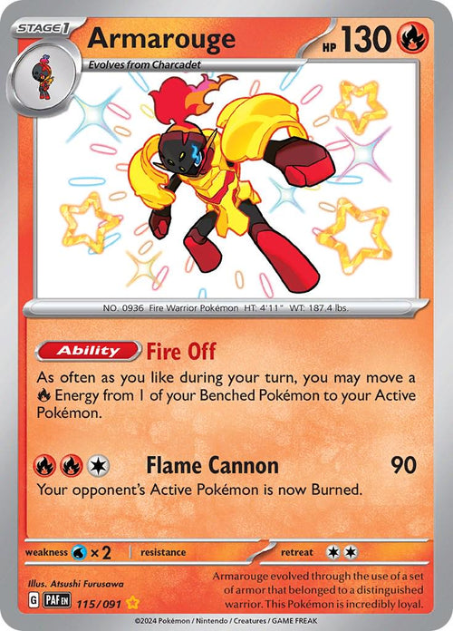 Armarouge #115 Pokemon Paldean Fates image 0