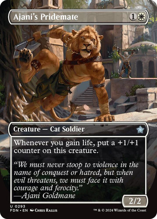 Ajani's Pridemate [Borderless Foil] #293 Magic Foundations image 0