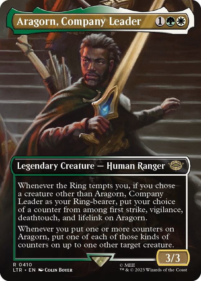 Aragorn, Company Leader [Borderless] #410 Magic Lord of the Rings image 0