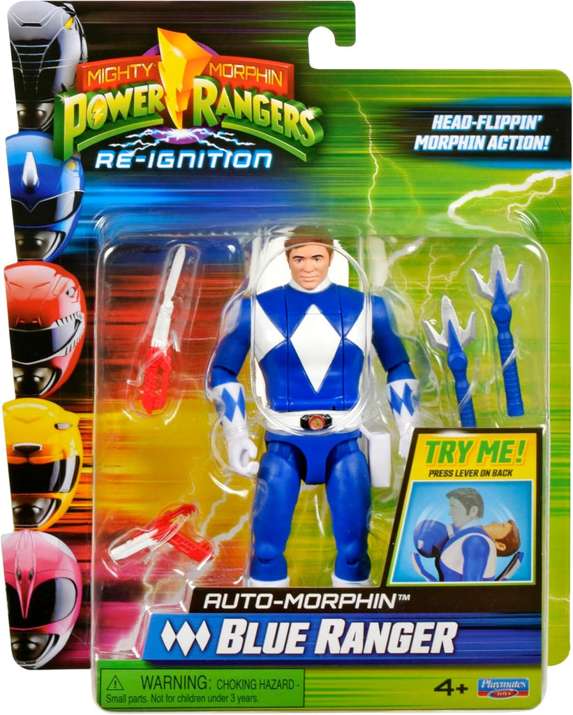 Power Rangers Re-Ignition 6" Action Figure Auto Morphin - Blue Ranger image 0