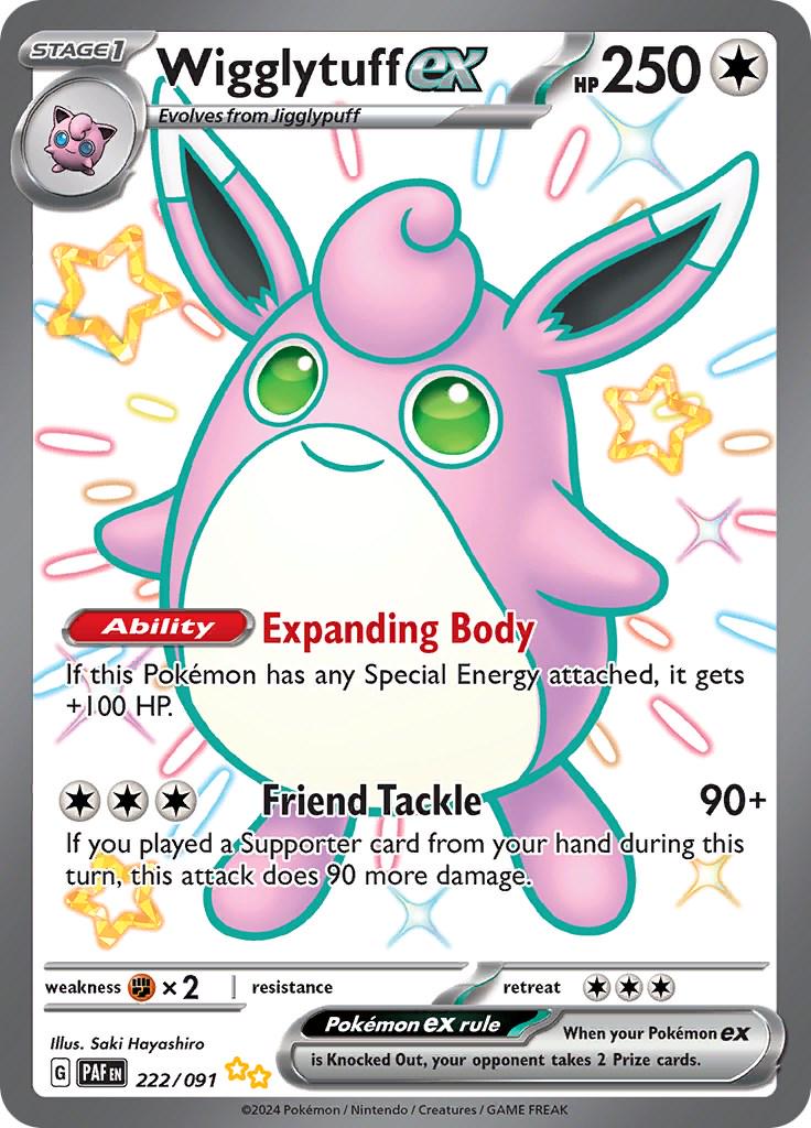 Wigglytuff ex #222 Pokemon Paldean Fates image 0
