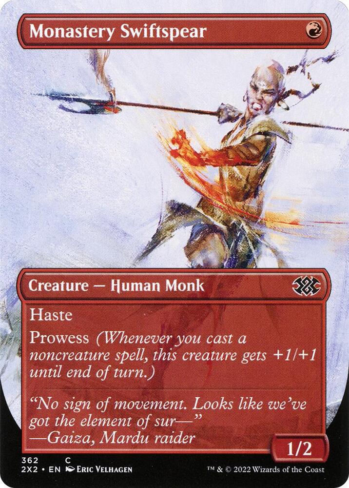 Monastery Swiftspear  [Borderless] #362 Magic Double Masters 2022 image 0