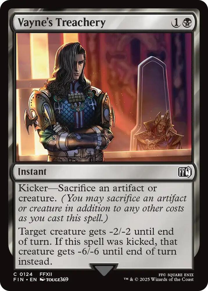 Vayne's Treachery [Foil] #124 Magic Final Fantasy image 0