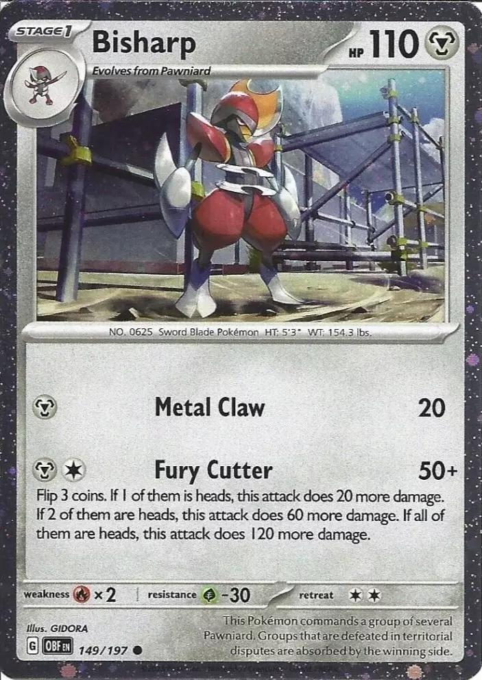 Bisharp [Cosmos Holo] #149 Pokemon Obsidian Flames image 0
