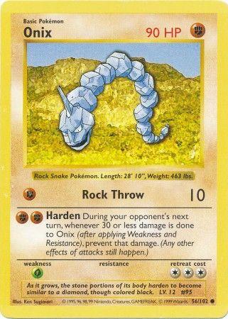 Onix [Shadowless] #56 Pokemon Base Set Unlimited (HP) image 0